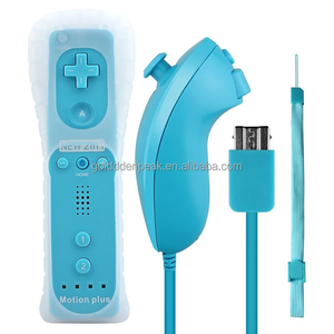 Manette Motion <span class=keywords><strong>Plus</strong></span> 2-en-1 avec moteur de vibration pour télécommande Nintendo Wii, joystick de jeu Nunchuck, manette gauche et droite pour - Product Image 5