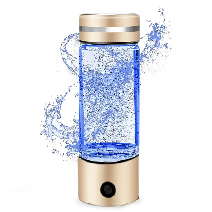 Yeni teknoloji hidrojen su şişesi SPE PEM teknolojisi 330ml hidrojen su jeneratörü sızıntı kolay değil cam hidrojen şişe