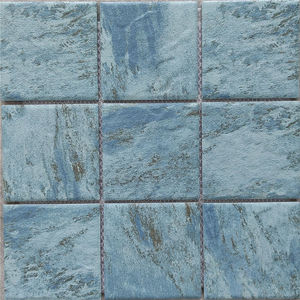 Azulejo de mosaico de cerámica con aspecto de piedra azul de 97x97mm, azulejos mate con respaldo de malla antideslizante para pared y suelo, piscina, baño, uso en exteriores - Product Image 3