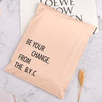Vente en gros, enveloppe en plastique de luxe mat rose, emballage d'expédition, pochette de courrier, sac postal pour vêtements
