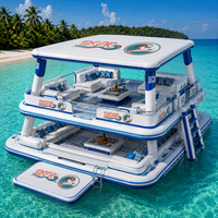 Canapé flottant gonflable, plateforme de détente aquatique, ponton pour pique-nique, lac, piscine, plage, fête familiale, divertissement estival en plein air