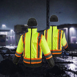 Chaleco de Trabajo de Alta Visibilidad para Hombre, Personalizable con Logotipo, Amarillo Reflectante, Algodón, ANSI Clase 1, Impermeable, con Tiras Reflectantes - Product Image 3