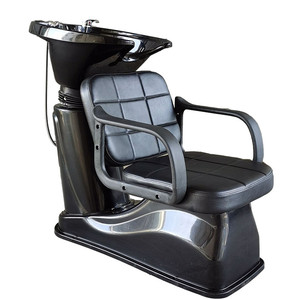 Chaise de lavage de cheveux noire à succès, chaise de salon de coiffure, chaise de lavage de cheveux pour salon de coiffure, lavabo avec bol en céramique, SPA - Product Image 6