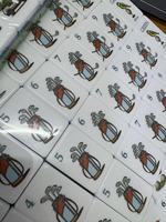 Nouvelles tuiles de mahjong sur le thème du golf, luxueuses, personnalisables, en acrylique, emballées sur 4 étages, fabriquées dans le Guangdong, modèle PR-0046
