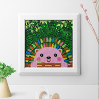 Yüksek kaliteli 5d Anime hayvan Diy fotoğraf çerçevesi Rhinestones resim çerçeve elmas boyama çocuklar sanat kitleri ile