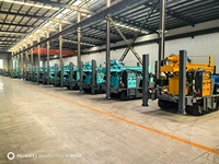 FY130 Plataforma de perforación de pozos de agua con ruedas hidráulicas completas con componentes de bomba y núcleo de motor para perforación de pozos