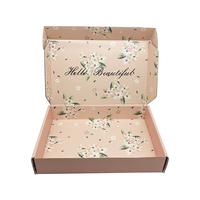 Boîte d'emballage en carton écologique à rabat pour vêtements, soins de la peau, cosmétiques, cadeaux, emballage recyclé en carton ondulé pour envoi postal