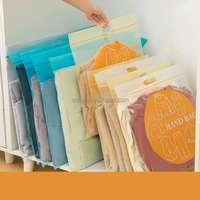 Sac de rangement pour vêtements de grande taille avec double fermeture éclair et poignées en plastique