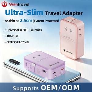 Wontravel อะแดปเตอร์สำหรับเดินทางขนาด40W PD USB หลายช่องทั้งหมดในหนึ่งพอร์ตสากลมินิบางเฉียบ - Product Image 1