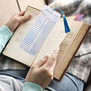 Lista de lectura Marcadores Rastreador Biblioteca Libro Club Tarjeta con borla Página de lectura de la Biblia Diario Registro Libro Marcador Kit de juego a granel - Product Image 4