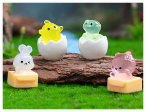 Figurines 3D DIY, accessoires, mouton, poulet, <span class=keywords><strong>lapin</strong></span>, crocodile, animaux en résine lumineux, ornements, jouet surprise pour enfants - Product Image 4