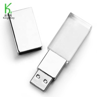 Crystal Usb Flash Drive Led Light up Transparente