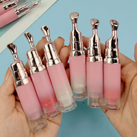 Crayon à lèvres rose et gloss à lèvres massant en métal, coffret cadeau de maquillage naturel quotidien, kit lèvres repulpant non collant