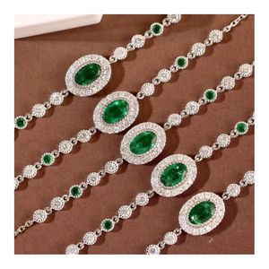 Xinfly Grc 18k Pure Gold Jewelry Natural <b>Gemstone</b> 0.50ct Emerald 0.08ct Diamond <b>Bracelet</b> - Product Image 1