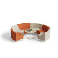 Modernes Modulares Sofa-Set mit Stoff- oder PU-Lederbezug, Hochdichter Schaumstoffpolsterung und Metallbeinen - Für Gewerbe, Büro, Lobby, Hotel und Wartebereiche