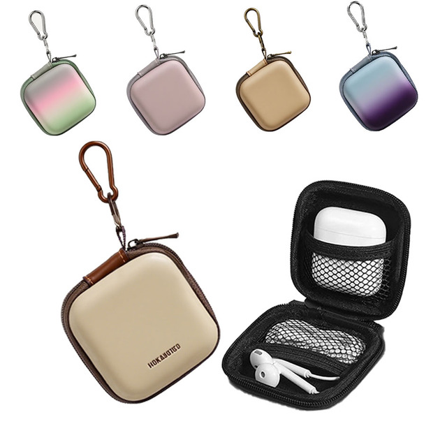New Design Wholesale Huijin Brand Mini Square EVA Earphone Storage Bag Shockproof Protective Customized Color Portable Case