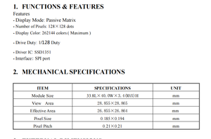 100% testato modulo display oled da 1.5 pollici da 1.5 pollici 128x128 full color ssd1351 guida IC con scheda PCB 2 ~ 4 fori di montaggio - Product Image 3
