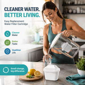 Premium Activated Carbon Water Filter Cartridge Replacement for Home Water Pitcher Kitchen Filtration - Product Image 1