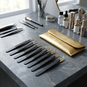 Pinzas para Pestañas de Punta Fina de Acero Inoxidable para Extensiones de Pestañas, Herramienta Profesional para Extensiones de Pestañas 170 - Product Image 3