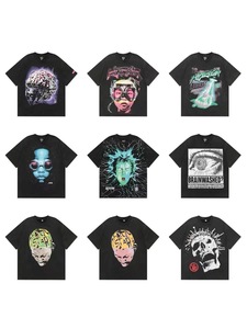 T-shirt Casual Unisex Estiva in Cotone Pettinato con Stampa Digitale Serie Hell, Traspirante, Alta Solidità del Colore, Vestibilità Ampia - Product Image 4