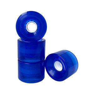 Vente en gros de roues de longboard personnalisées 70x51mm 83A 80% Rebound Blue Double Rocker pour le skateboard adulte - Product Image 6