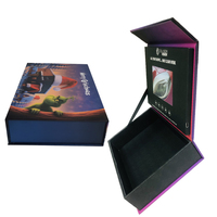 Boîte cadeau vidéo publicitaire pour Noël, boîte cadeau vidéo LCD 5/7/10,1 pouces avec écran LCD, invitation vidéo de Noël.