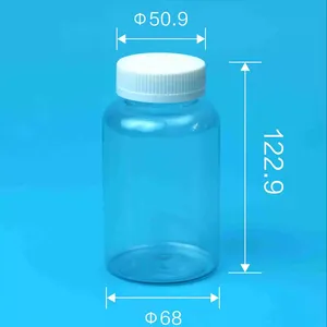 Botol obat plastik PET tersedia sampel 120cc pilihan warna kustom dengan tutup sekrup