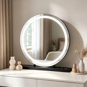 <span class=keywords><strong>Miroir</strong></span> <span class=keywords><strong>de</strong></span> Coiffeuse Professionnel Style Hollywood 20 Pouces <span class=keywords><strong>avec</strong></span> 1x <span class=keywords><strong>Miroir</strong></span> <span class=keywords><strong>et</strong></span> 3 Couleurs d'<span class=keywords><strong>Éclairage</strong></span> LED Dimmables, Rechargeable par USB - Product Image 4