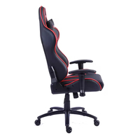 Chaise de jeu moderne de luxe en cuir synthétique ultra-confortable, inclinable à 180 degrés, pivotante, réglable en hauteur, base à cinq étoiles