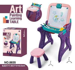 Boyama çizim kurulu plastik doodle sanat şövale 2 in 1 yazı tahtası öğrenme çizim karton çocuklar için - Product Image 5