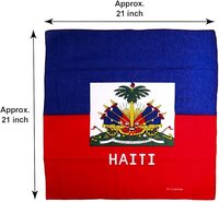 Écharpe en coton respirante à motif du drapeau haïtien pour adultes, idéale pour les activités de plein air – Nouveauté très prisée pour les fans de football