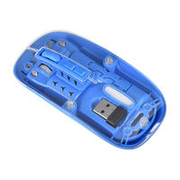Mouse Gaming Mini OEM BT5.2 Dual Mode 2.4G 3D Hitam Transparan Ergonomis Backlit USB Silent Home Rechargeable Wireless Stock