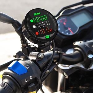 Instrument de modification de <span class=keywords><strong>moto</strong></span> 9 24V LED Vision nocturne 5 en 1 montre <span class=keywords><strong>thermomètre</strong></span> voltmètre jauge de température d'eau tension - Product Image 2