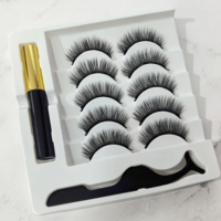 Kit de cils magnétiques multi-paires avec eye-liner magnétique, faux cils réutilisables, applicateur, outil de maquillage des yeux, beauté