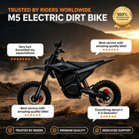 Moto tout-terrain électrique M5 pour adultes avec cadre en fer et frein hydraulique