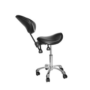 Selle de <span class=keywords><strong>Salon</strong></span> de coiffure réglable, tabouret, à roulettes, avec dossier, pour <span class=keywords><strong>coiffeur</strong></span>, barbier et tatouage, pour maison et bureau - Product Image 1