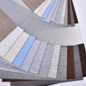 Ev için 2024 yeni tasarım yatay pencere tonları rulo Polyester Zebra kör kumaşlar