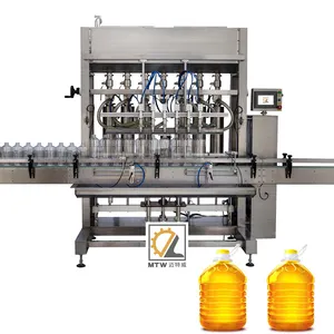 MTW full automatic plastic glass bottle filling oil machine