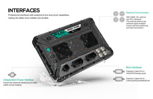 Tableta Resistente al Agua de 10 Pulgadas con Sistema Operativo Android, Módulo GNSS <span class=keywords><strong>RTK</strong></span> de Alta Precisión, Batería Integrada de 1200 Nits para Sistema de Guiado de Tractores - Product Image 2