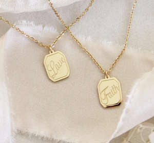 Paslanmaz Çelik 14 Ayar Altın Aşk Kolyesi Yuhanna 3:16 Hristiyan Takı Vaftiz Komünyon Hediyesi İnanç İbraniler 11:1 Kutsal Yazı Takı - Product Image 3