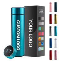 Personalisiertes Logo 500ml Thermosflasche Fitness Edelstahl Vakuumflasche Schlanke Smarte Wasserflasche Thermos Termicos Frio Caliente