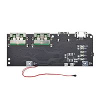 Module de charge pour batterie externe mobile 18650 avec double port USB (QC4.0, QC3.0, LED), 5V 4.5A 22.5W, Micro/Type-C, et protection contre la température et les circuits.