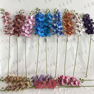 J-04303 bonne qualité 9 têtes longueur totale 90CM Real Touch fleurs Real Touch orchidées pour la décoration de la maison - Product Image 4