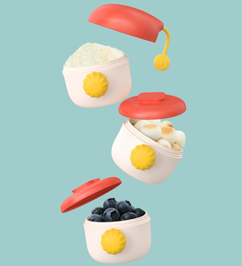 Distributeur de <span class=keywords><strong>lait</strong></span> en poudre pour nourrissons en plastique de qualité alimentaire à 3 couches Boîte de rangement pour collations - Product Image 3