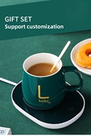 Chauffe-café électronique intelligent, tasse en céramique isolée à température constante de 55 degrés, ensemble cadeau, tasse à chargement intelligent