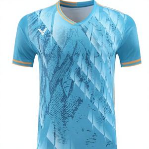 Vente en gros FAIZA CRAFT, dernières créations de t-shirts unisexes en coton à col en V, manches courtes, respirants, prix bas, haute qualité, fabrication indienne - Product Image 4