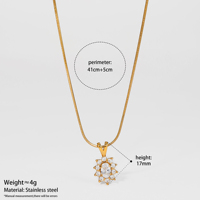 Collier Pendentif Flocon de Neige Élégant en Acier Inoxydable CLIORO avec Chaîne Serpent Scintillante et Grappe de Zircons Cubiques, Bijou Anti-ternissement et Étanche