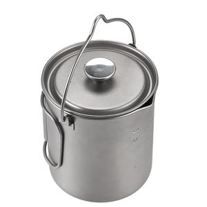 Cafetera de titanio con prensa francesa y tapa, taza de calor rápido para exteriores, utensilios de cocina para turismo, senderismo, Picnic, 750ML - Product Image 2