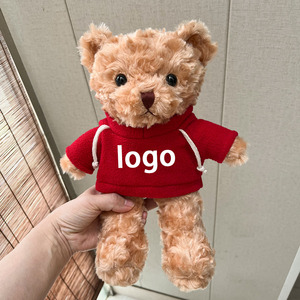 T-shirt en peluche ours en peluche avec logo personnalisé, poupée en peluche, accessoire <span class=keywords><strong>photo</strong></span>, cadeau d'entreprise pour événement d'entreprise - Product Image 4