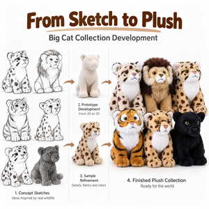 Peluches Géantes Personnalisées : Lion, Tigre, Guépard, Léopard, Panthère Noire, Léopard des Neiges – OEM, ODM, Vente en Gros, Cadeau pour ZOO, Musée, Commerce de Détail, Usine - Product Image 4